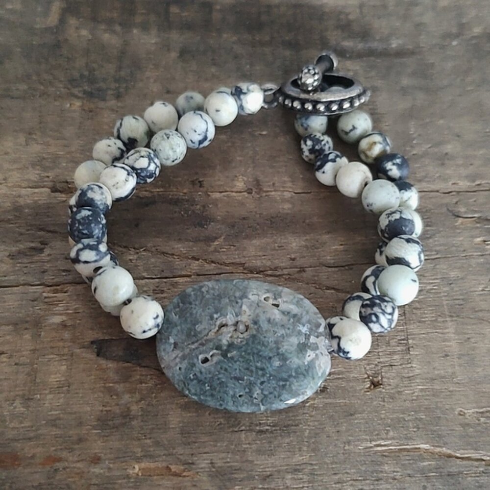 13 VTG NEW Resell 💲Bundle! Genuine Pearls Jasper Aquamarine Bracelets - Picture 15 of 17